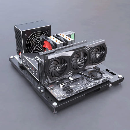 CRBUKESI [해외]CRBUKESI DIY PC 케이스 홀더 오픈형 ATX MATX ITX용 금속