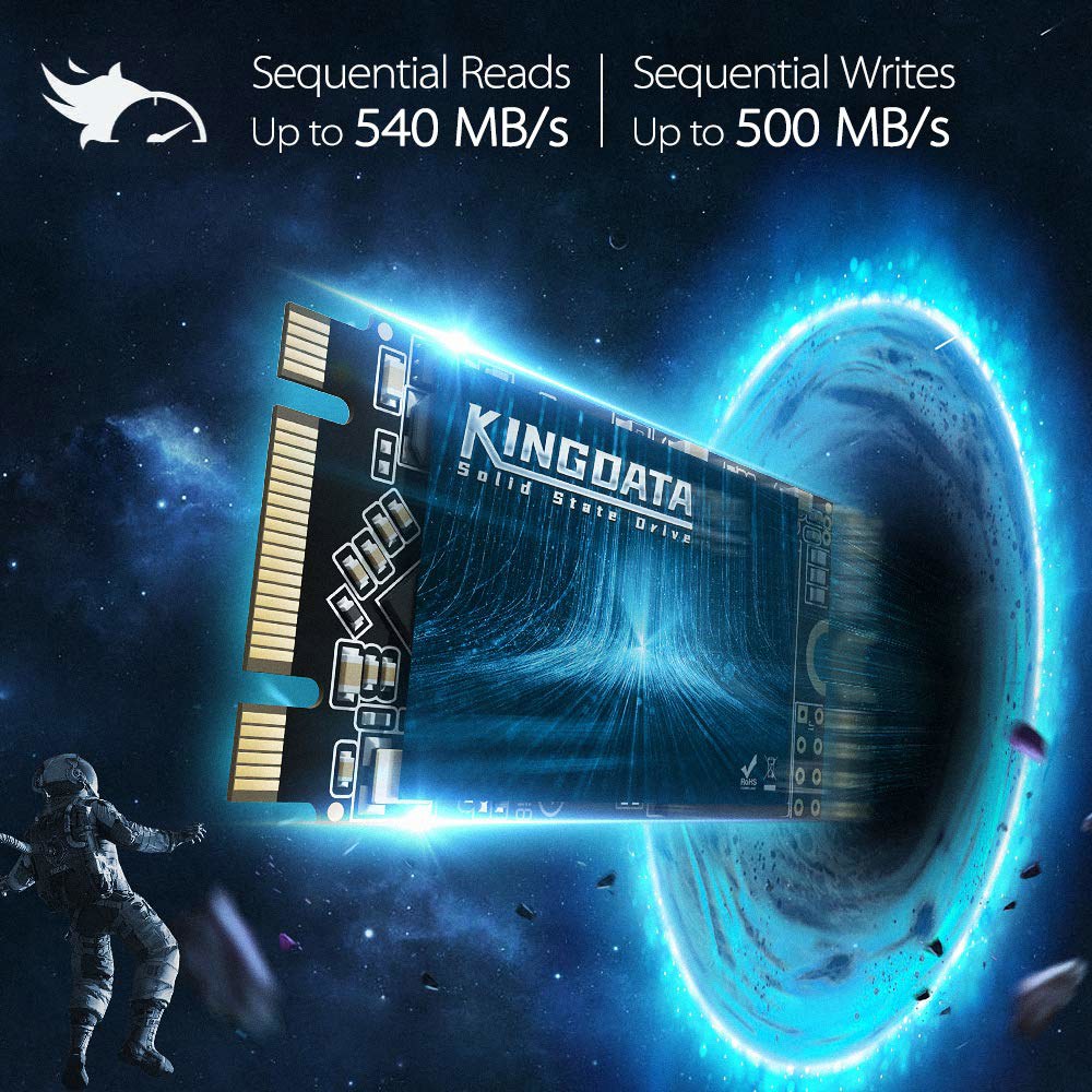 KINGDATA M.2 2242 SSD 128GB Ngff 내장 솔리드 스테이트 드라이브 고성능 하드 SATA III 6Gb /s에는 SSD(128GB, 2242)가 포함되어 있습 - 상세 이미지 3