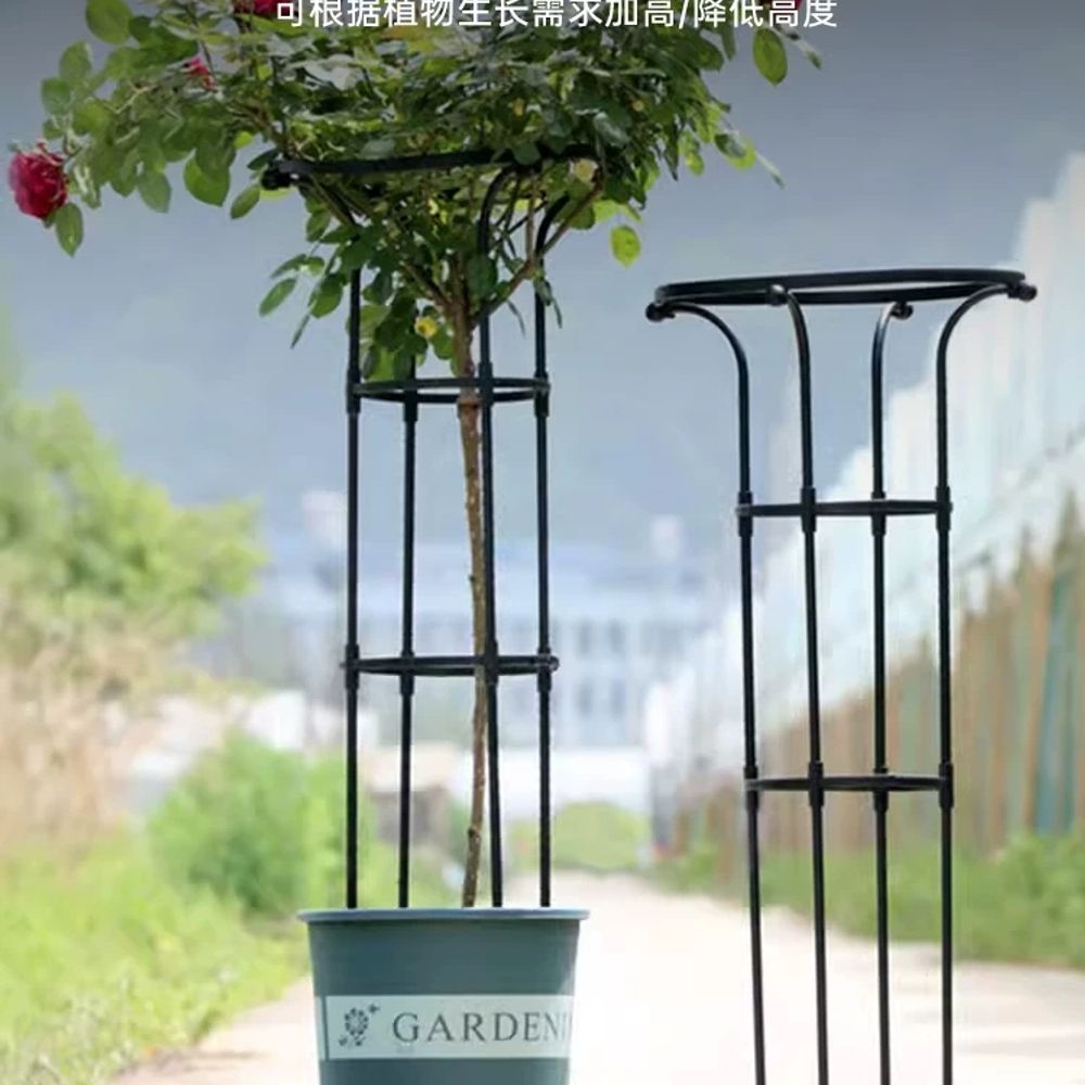 식물 지지대 텃밭 화이트 지주대 코팅 더블 소품 링 180c A. 상단 원형 우산 40cm - 상세 이미지 2