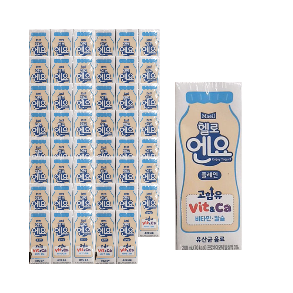 매일 헬로 엔요 플레인 200ml x48개 요구르트 야쿠르트 - 상품 이미지