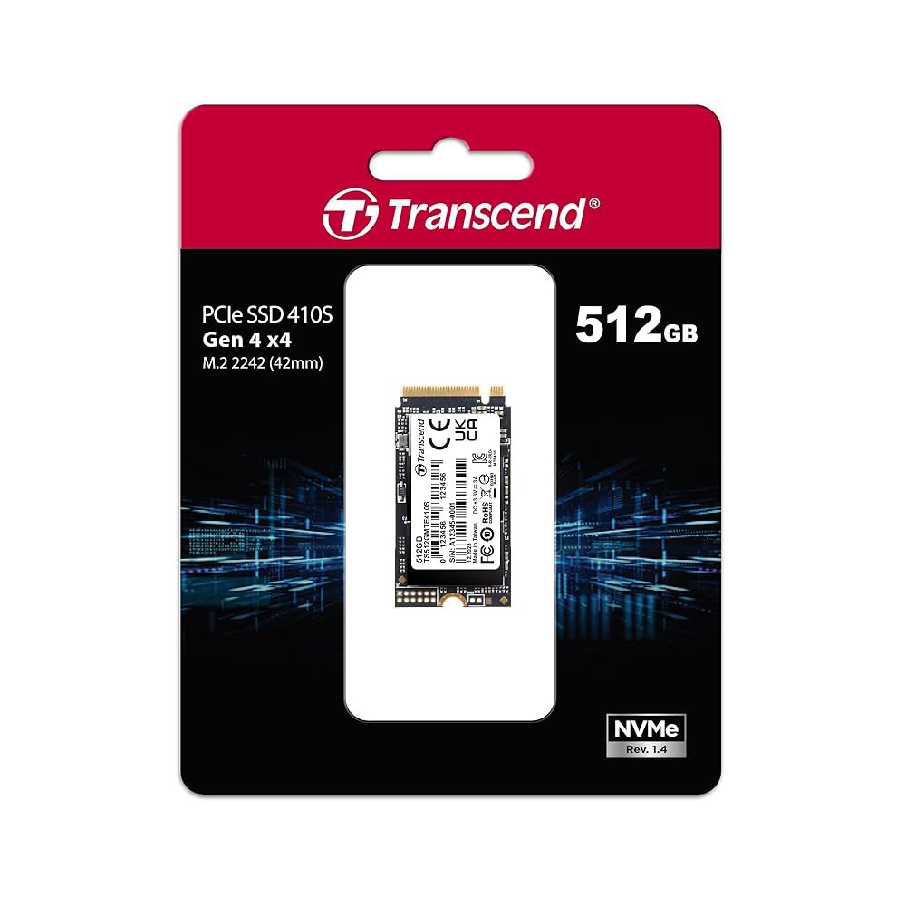 512GB M.2 2242 SSD MTE410S, PCIe Gen4x4 NVMe, 레노버 리전 고용 단면 업그레이드, 스팀 덱(어댑터 포함), 요가 6세대, 울트라북 및 미니 PC - 상세 이미지 2