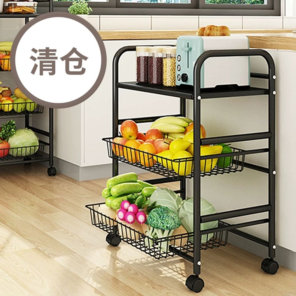 선반 냉장고틈새장 슬라이딩 냉장고장 서랍장 냉장고옆수납장 부엌 좁은 팬트리 A. 핑크 카트 - 상세 이미지 5