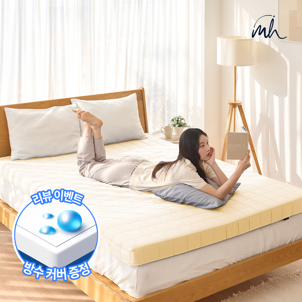몽스홈 국내생산 푹신탄탄 12존 매트리스 바닥 원룸 자취 침대 수면매트 토퍼 6cm MS - 상품 이미지
