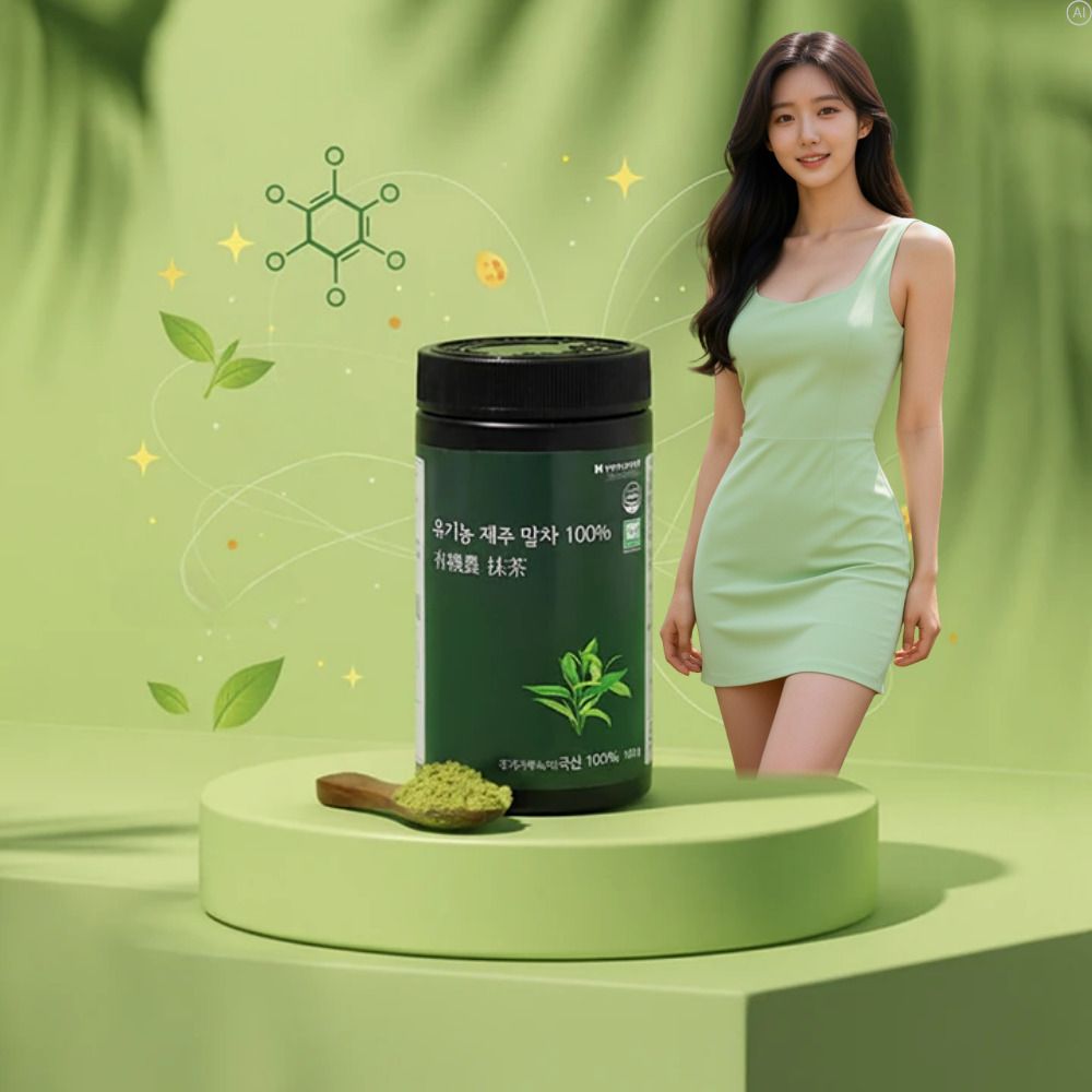 제주말차가루 라떼 유기농 제주도말차녹차 분말 파우더 차이 - 상세 이미지 2