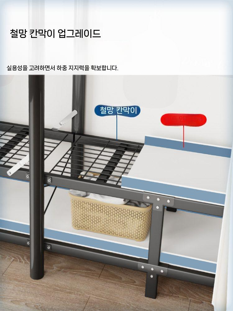 스탠드 행거 옷걸이 튼튼한 조립식 옷장 선반 고정식 수납 커튼 - 상세 이미지 5