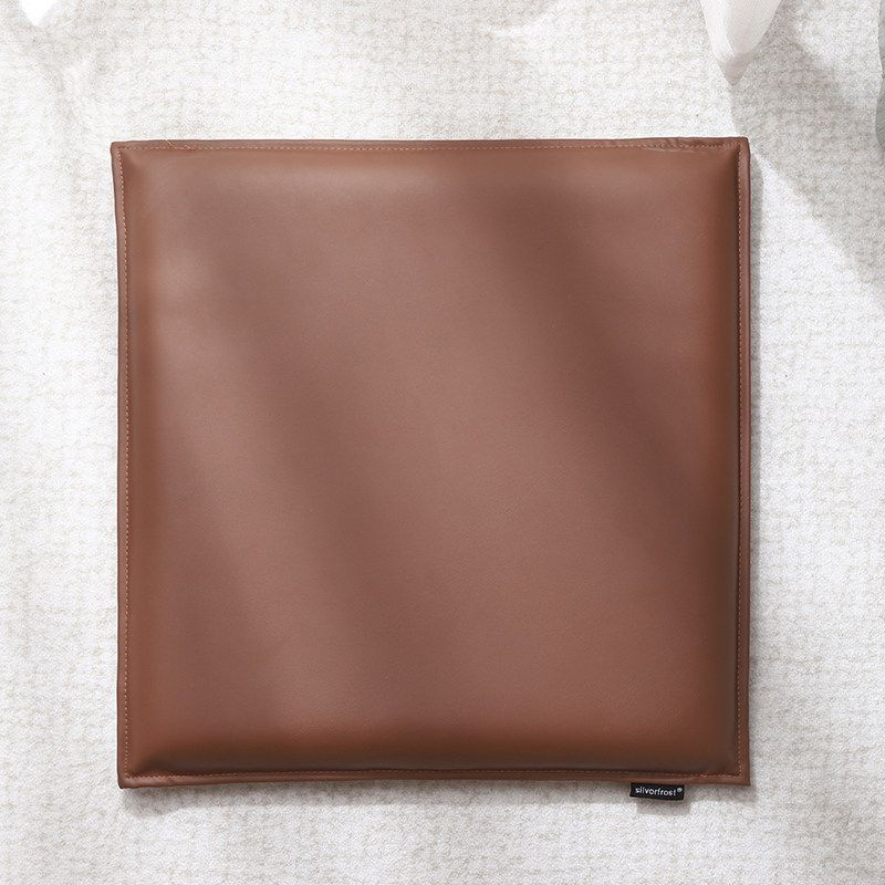 가죽 의자방석 사각 쿠션 사무실 식탁 시트 방석 벤치의자 카키 40x40cm - 상품 이미지