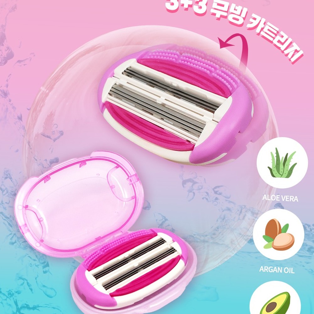 피부보습깔끔한제모 도루코샤이민감피부용여성면도기 쉐이빙케어제모면도기 2P - 상품 이미지