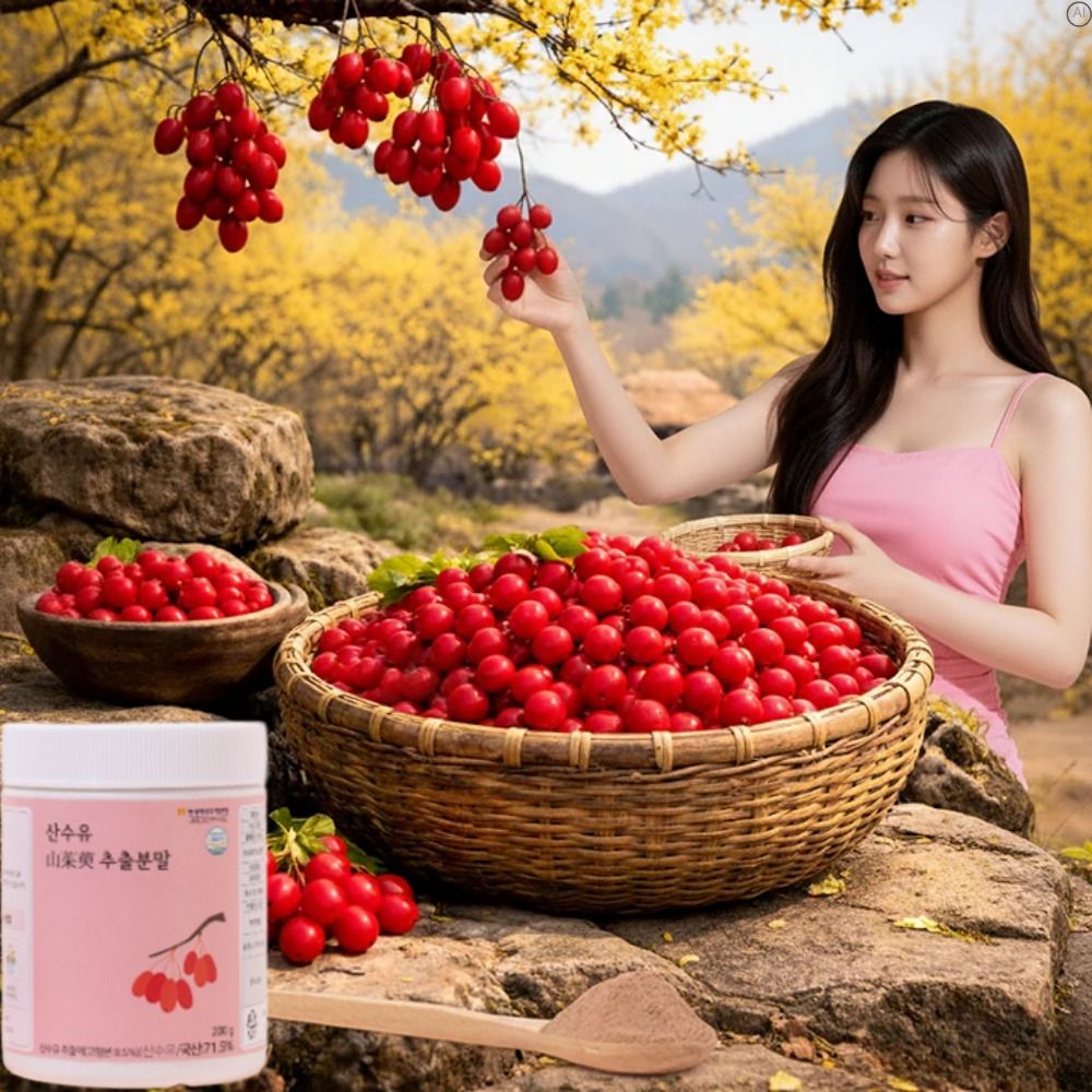 국내산 무가당 산수유분말 가루 국산 산수유열매 이미지 6