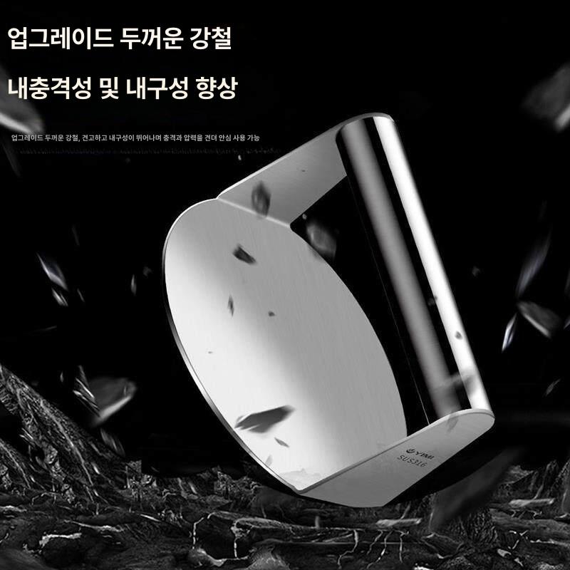 버거 프레스 스테인리스 패티누르개 햄버거 누름판 헤어라인 스타일 304 14cm - 상세 이미지 5