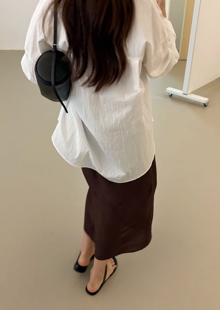 [당일발송] 바스켓 시즈닝 스커트 포인트 비스코스 H라인 롱 밴딩치마 (2c) 이미지 7