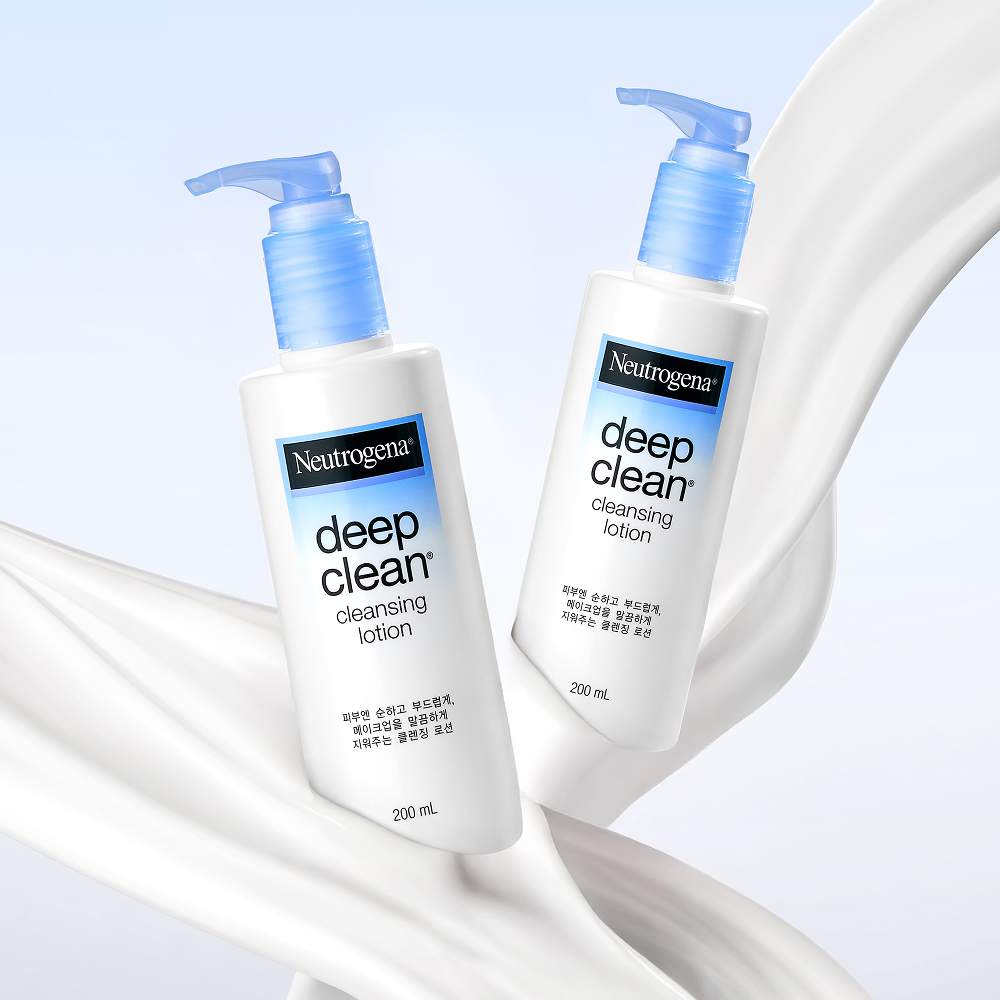 뉴트로지나 딥 클린 저자극 클렌징 로션 클렌징 밀크 200ml, 2개 상품 이미지