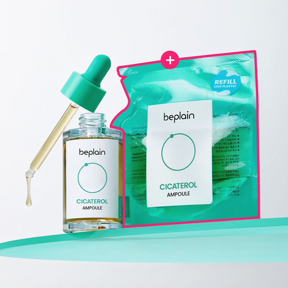 [리필기획/트러블 진정케어] 비플레인 시카테롤 앰플 30ml + 31ml(리필), 1개