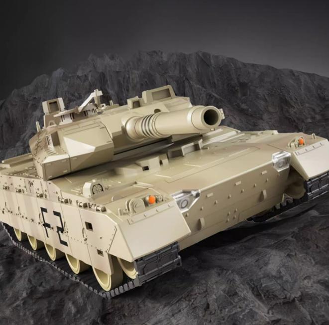 (대형 50cm) M1A2 에이브람스 사막옐로우 배틀 RC 탱크 대포 발사 100M 원격 - 상세 이미지 3