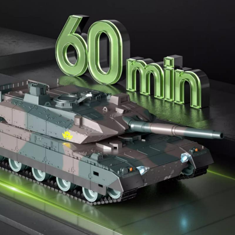 (대형 50cm) M1A2 에이브람스 카모그린 배틀 RC 탱크 대포 발사 100M 원격 - 상세 이미지 2