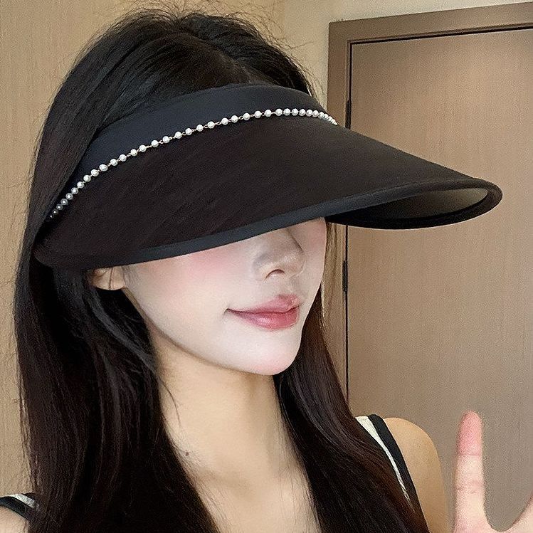 여성 헤어밴드 썬캡 오픈탑 모자 여름 자외선 차단 패션 썬햇 - 상품 이미지