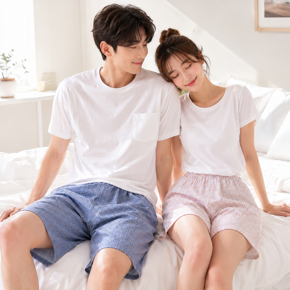 여름 실내복 파자마 바지 커플 이지웨어 PJ포근베리(레이온 5부) - 상세 이미지 4