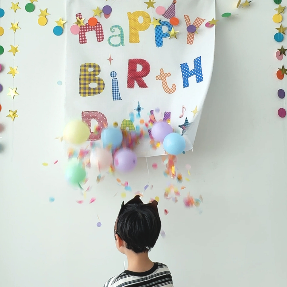 매직드롭 포스터 생일파티 이벤트 두돌생일상 아기 생일 풍선 - 상품 이미지
