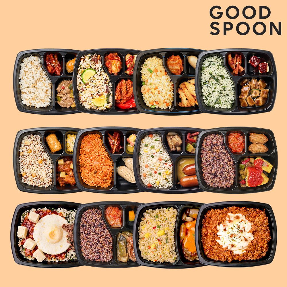 굿스푼 저당 맛있는 다이어트식단 12종 12팩 양많은 도시락 직장인 현미밥 닭가슴살 배달