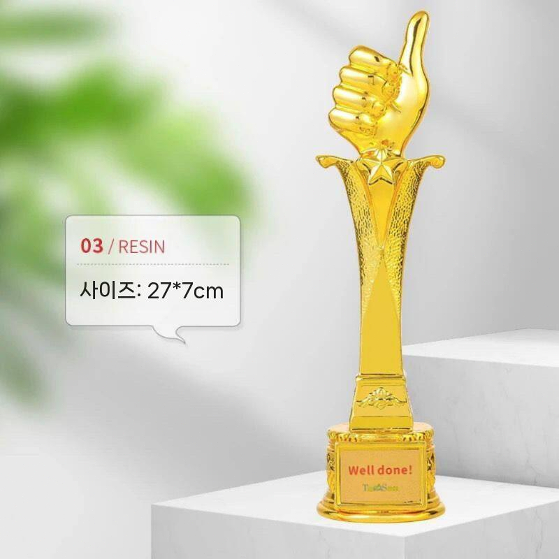 트로피 모형 축구 구리 기념패 무용 추상 싱글패 농구 A 이미지 6