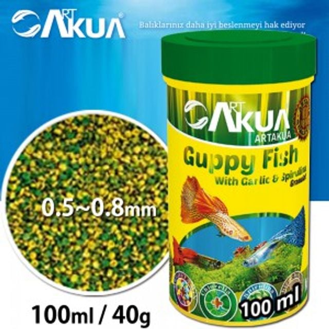 소형어종 구피 열대어 전용사료 100ml 영양소 먹이 - 상품 이미지