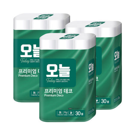 무형광 3겹 화장지 30m 30롤 3개