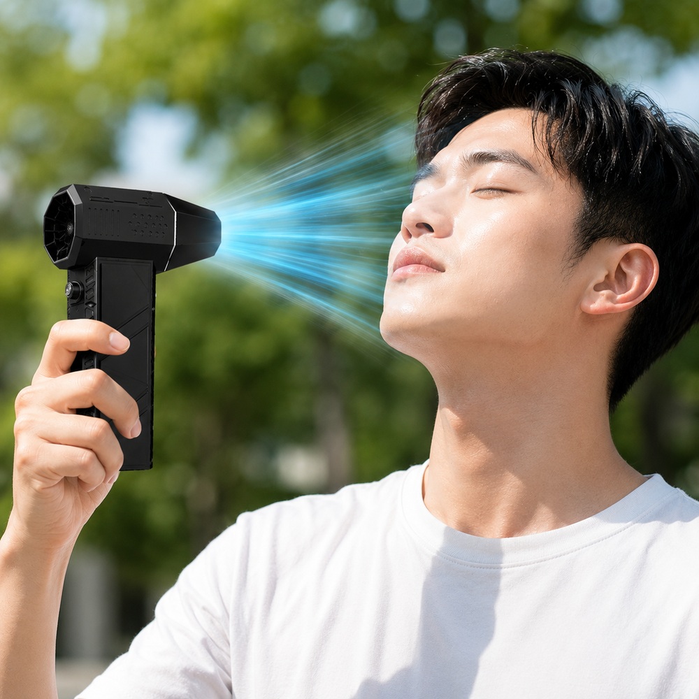 초강력 미니 에어건 ABS고강도 무선충전식 제트건 터보팬 다용도 휴대용 먼지제거 물기건조 - 상세 이미지 4