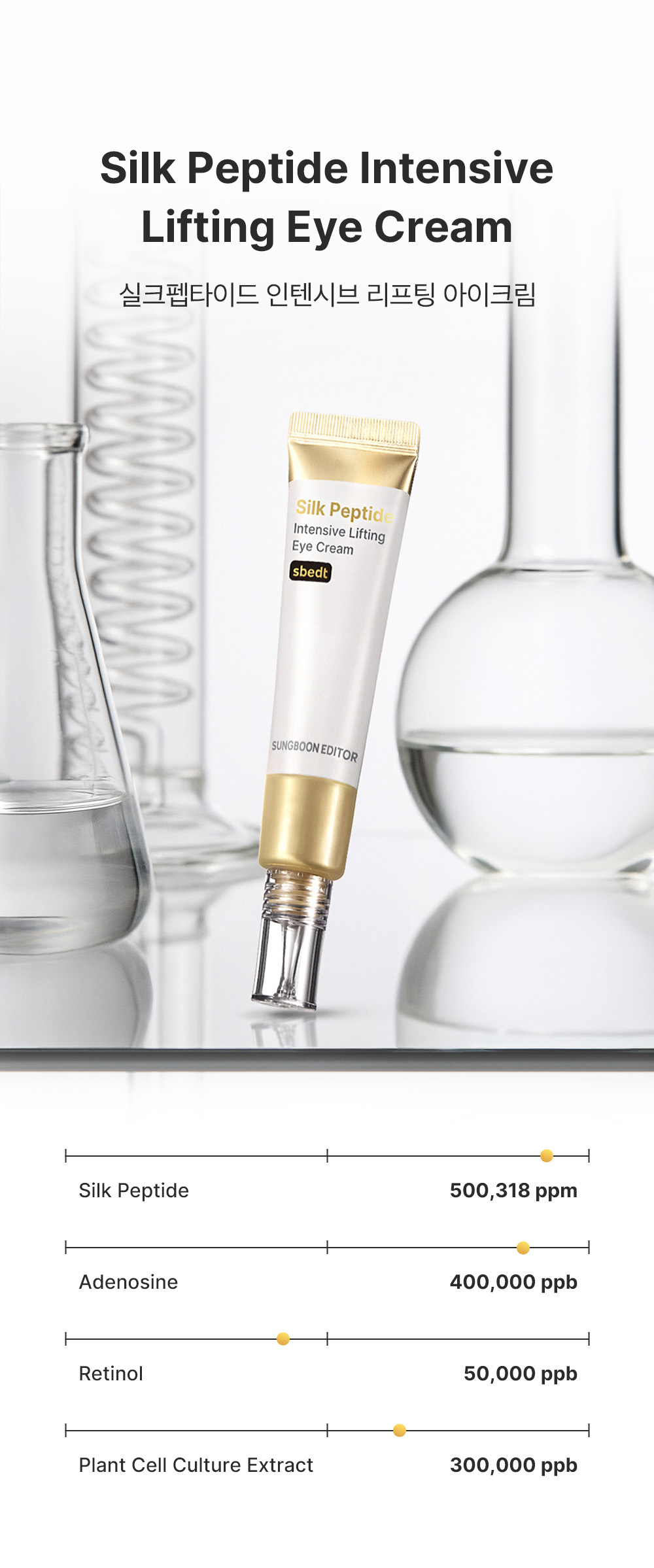 contour des yeux peptides de soie coréen