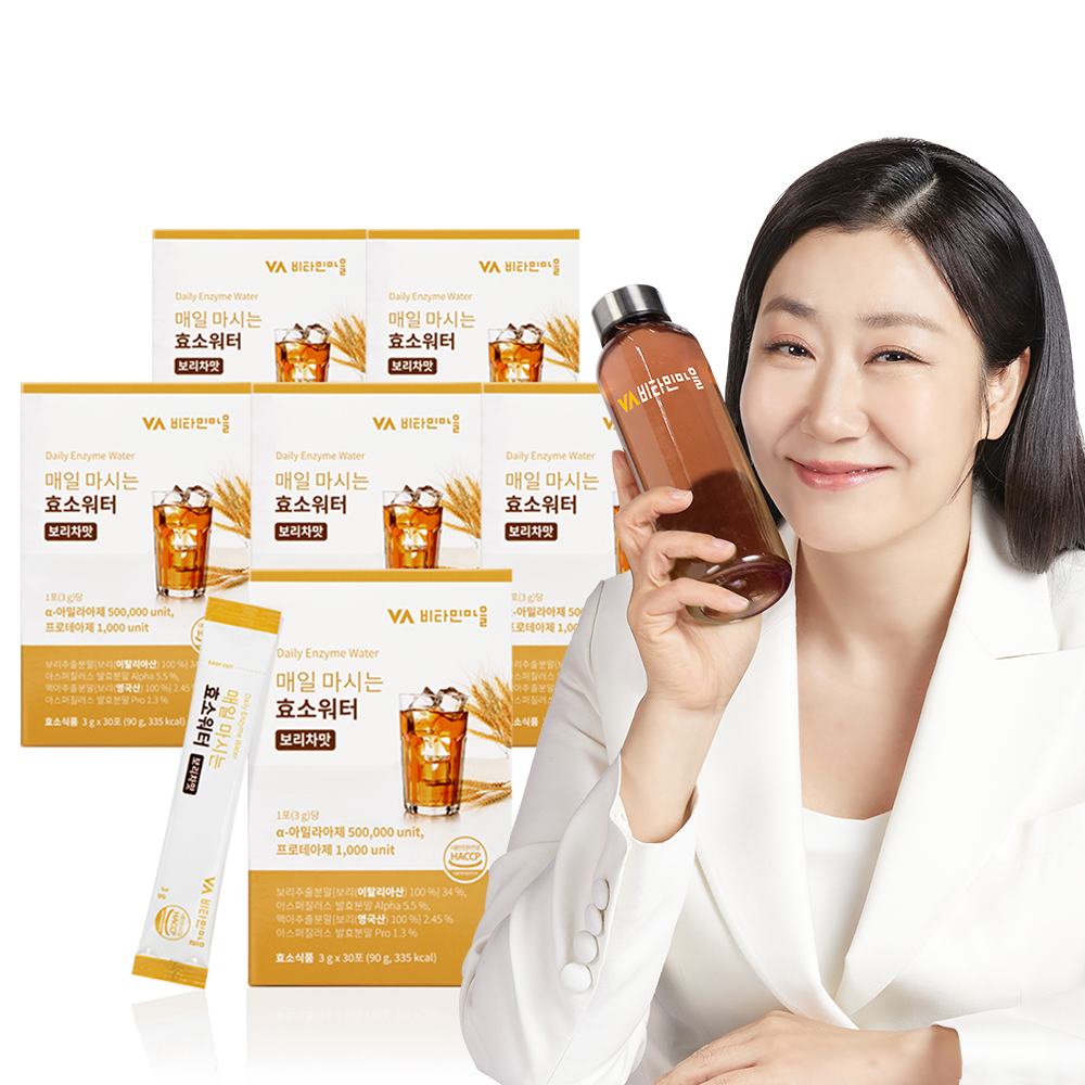[6개월분] 비타민마을 매일 마시는 효소워터 보리차맛 30포, 6개 - 상품 이미지