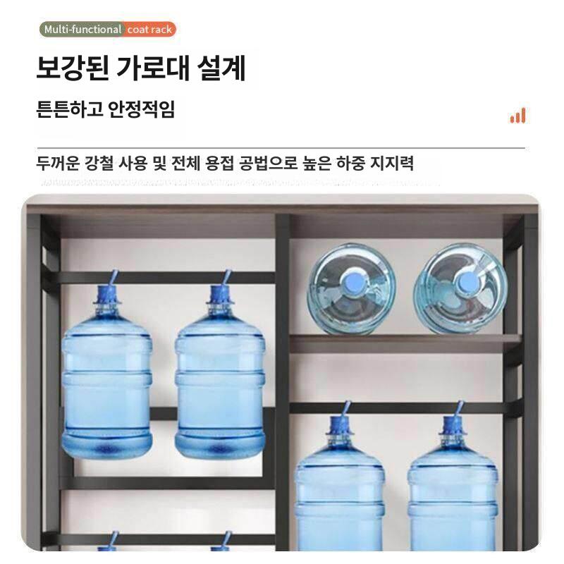 조립식 옷장 커튼 드레스룸 행거 철제 수납장 시스템장 B 160x45x200 그레이 - 상세 이미지 4