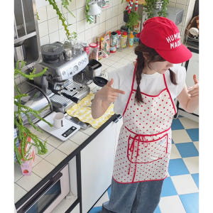 리프제이 앞치마 스트라이프 체크 도트 꽃집 카페 목걸이형 솔직 후기 | 실제 배치 사진 포함 - 상품 이미지 2