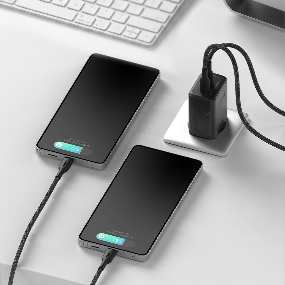 PD 50W PPS GaN 듀얼 접지 초고속 충전기 GB502 블랙 이미지 8