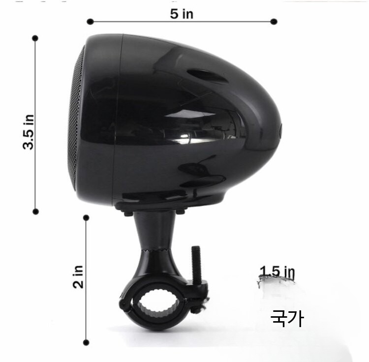 블루투스 오토바이스피커 300W 내장앰프 메쉬 다이아몬드 블랙 - 상세 이미지 2