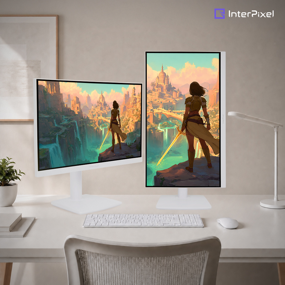 [신제품 C타입 PD 65W] 인터픽셀 IPU2730 4K UHD IPS 120Hz 화이트모니터 C타입 68~69cm(27인치), 일반 - 상품 이미지