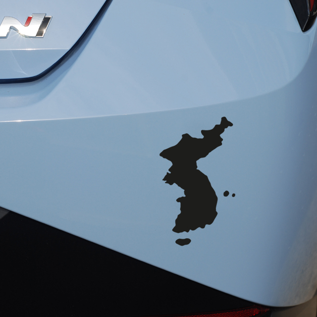한반도지도 튜닝데칼 포인트스티커 60x100mm - 상품 이미지