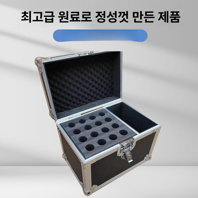 무선마이크 보관 케이스 알루미늄 공연 장비 수납함 마이크 16개 수납함 - 상세 이미지 4
