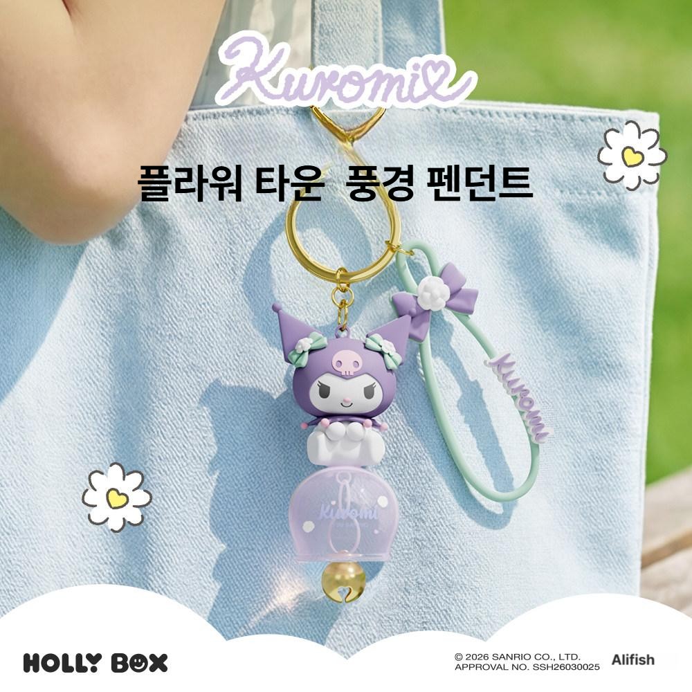 산리오 풍경 키링 키홀더 열쇠고리 차 가방 백팩 장식 종 참 선물 쿠로미 포차코 마이멜로디 마이멜로디 - 상세 이미지 4