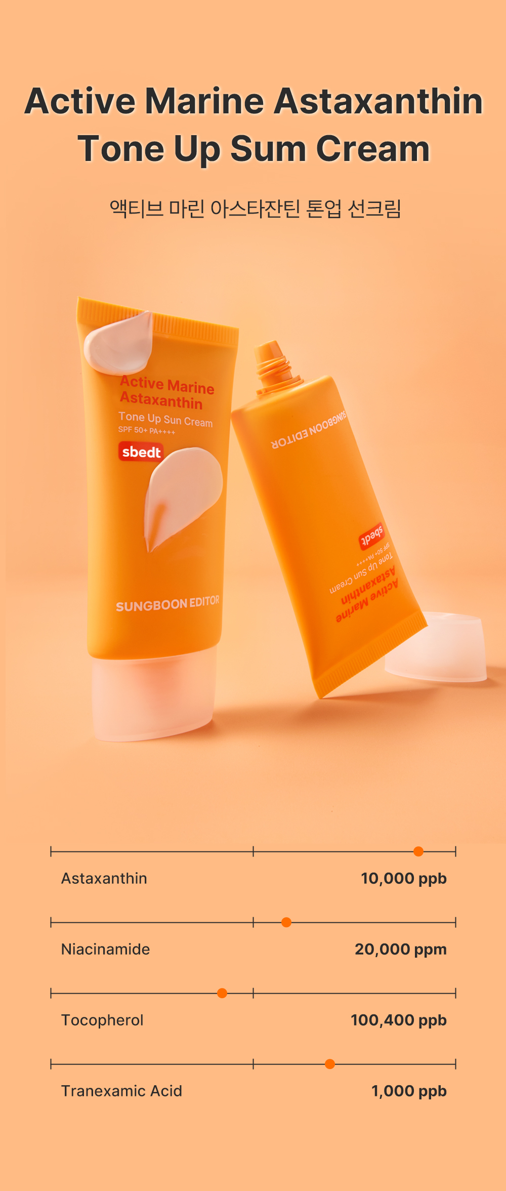 crème solaire astaxanthine marine coréen