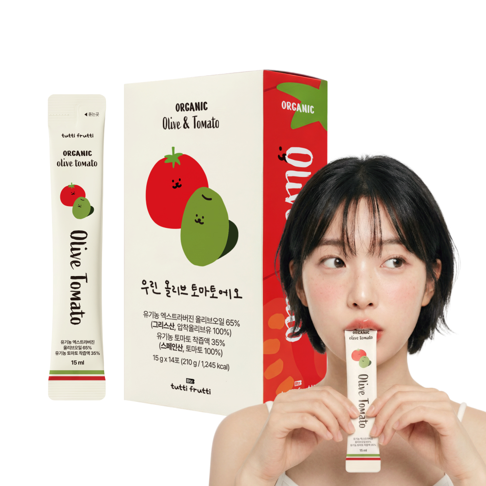 뚜띠프루티 우린 올리브토마토에오 유기농 엑스트라버진 공복 올리브오일 토마토 스틱 냉압착 210ml, 1개 - 상품 이미지
