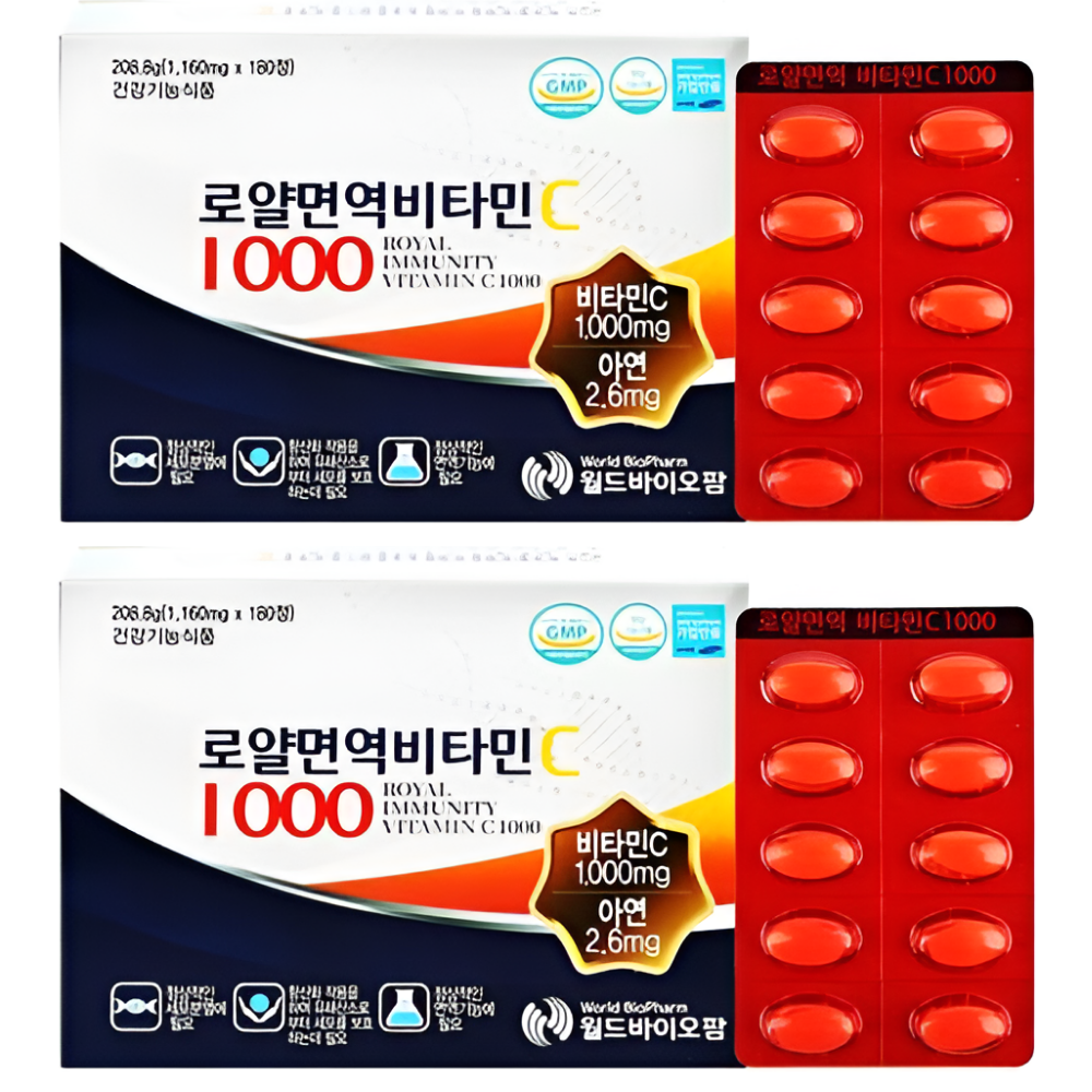 월드바이오팜 로얄 면역 비타민C 1085mg x 180정x 2개 - 상품 이미지