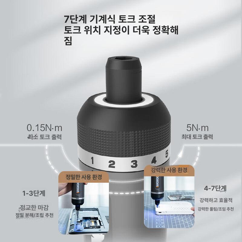 충전 스크류드라이버 무선 전동드릴 비트 세트 4 V WX240 본체 전용 + 충전 케이블 - 상세 이미지 4