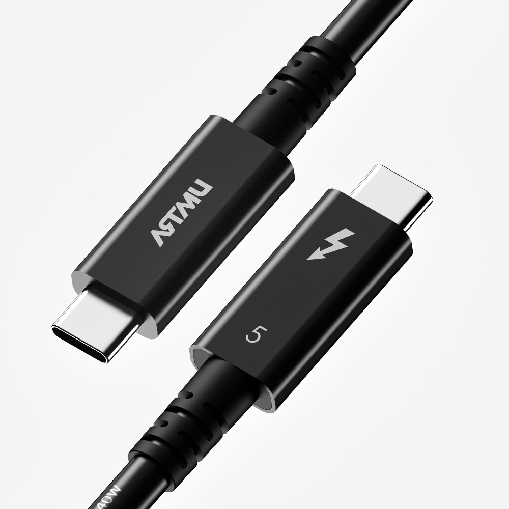 인텔 인증 썬더볼트5 240W 80Gbps 120Gbps 케이블 2m, 1개 - 상품 이미지
