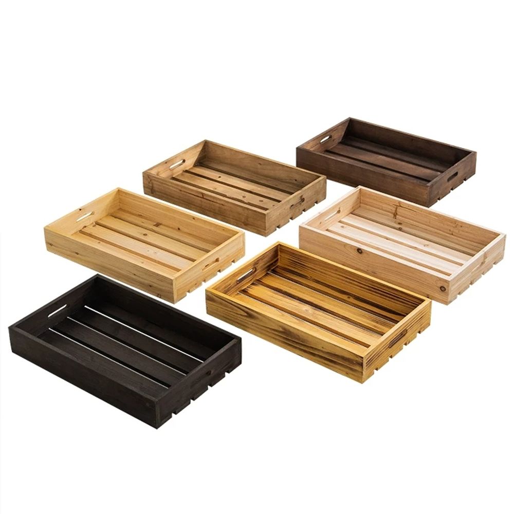 빈티지 나무상자 직사각형 25 보관함 수납 40x A. 원목, A. 1단 40x26x8cm - 상세 이미지 5