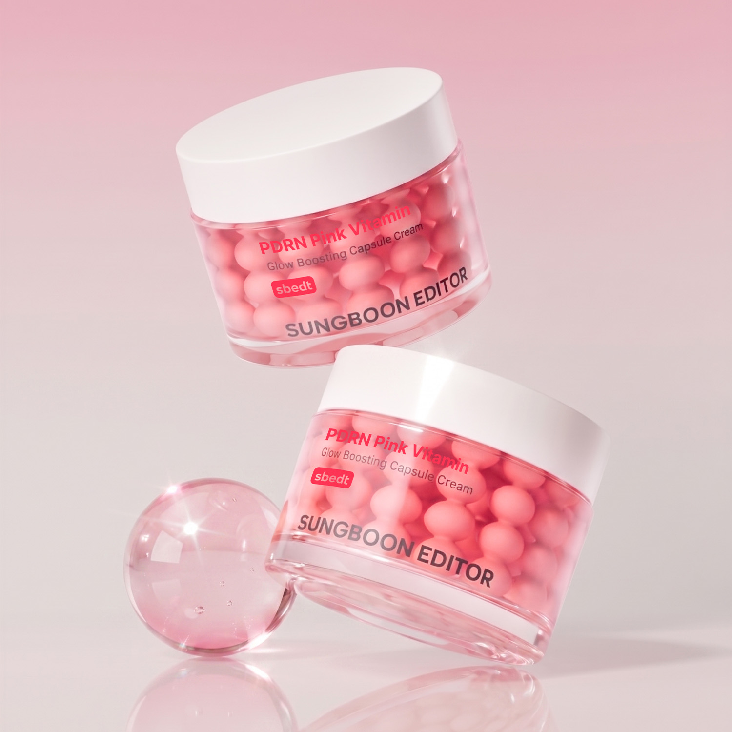 성분에디터 PDRN 핑크 비타민 글로우 부스팅 캡슐 크림 50ml, 2개 - 상세 이미지 2