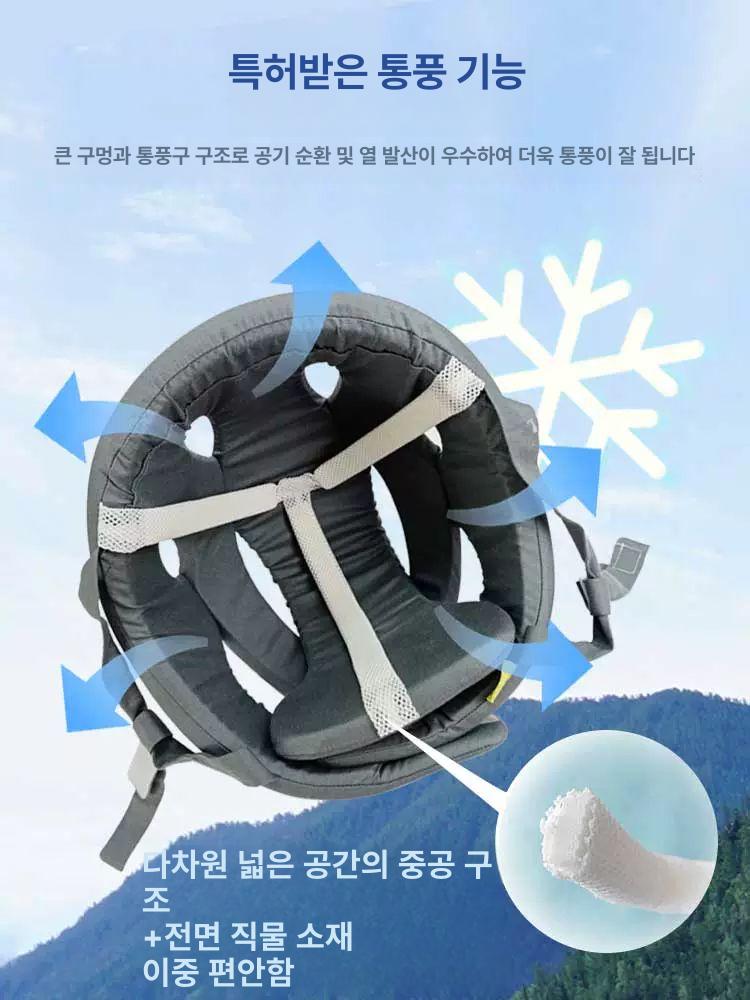 노인용 머리보호대 충격방지 안전모 낙상 보호 헬멧 환자용 플래그십 진회색 M 49-54cm 조절 가능 - 상세 이미지 5
