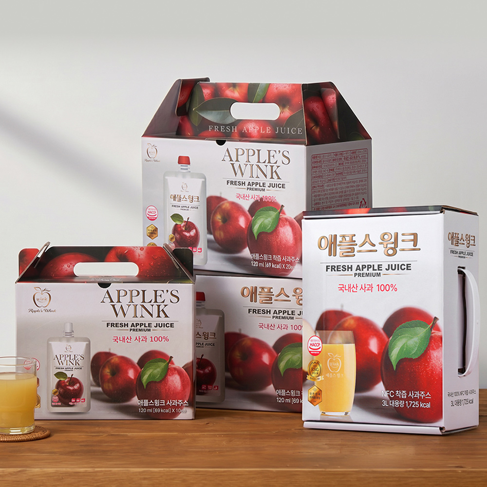 애플스윙크 프리미엄 100% 문경 사과즙 (감홍사과 블렌딩) 3L 대용량 무첨가 사과주스 이미지 6
