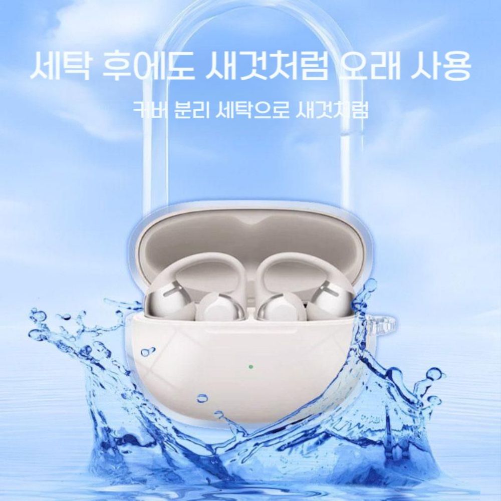 샥즈 오픈닷2 케이스 E320 이어폰 커버 투명 TPU 쉘 스트랩 팔찌 - 상세 이미지 4