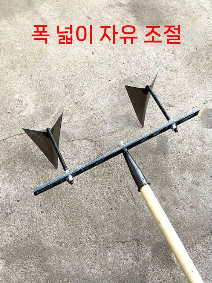 수동 쟁기 밭갈이 손쟁기 장비 농업 고르기 텃밭 흙 70cm 3괭이 - 상세 이미지 5