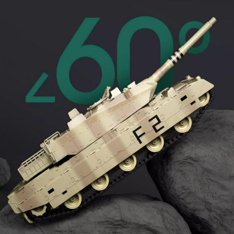 (대형 50cm) M1A2 에이브람스 사막옐로우 배틀 RC 탱크 대포 발사 100M 원격 - 상세 이미지 2