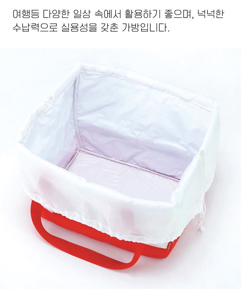 헬로키티 보냉가방 도시락 가방 대형 피크닉 - 상세 이미지 3