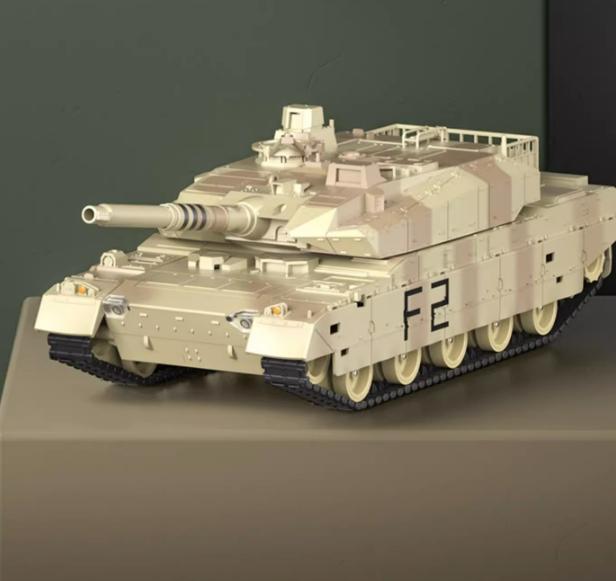 (대형 50cm) M1A2 에이브람스 사막옐로우 배틀 RC 탱크 대포 발사 100M 원격 - 상품 이미지
